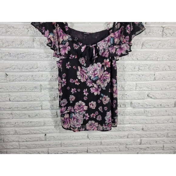 Torrid Womens Top 1 1X Plus Camisole Flutter Cold Shoulder Sleeve FLO403E - Picture 4 of 8